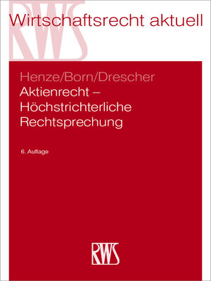 cover image of Aktienrecht – Höchstrichterliche Rechtsprechung